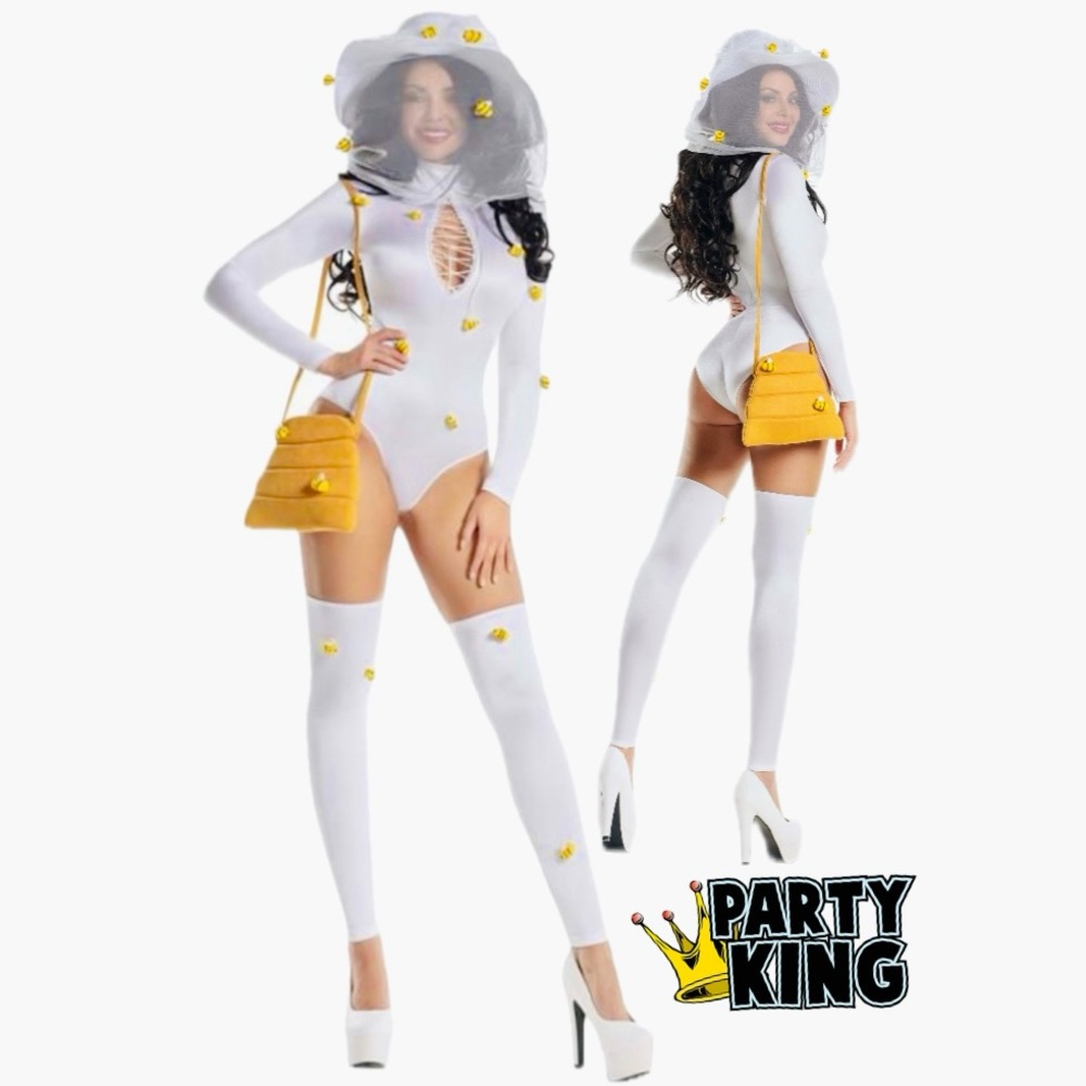 PARTY KING Honey Bee Keeper Halloween Costume Women’s Size Large (10/12)